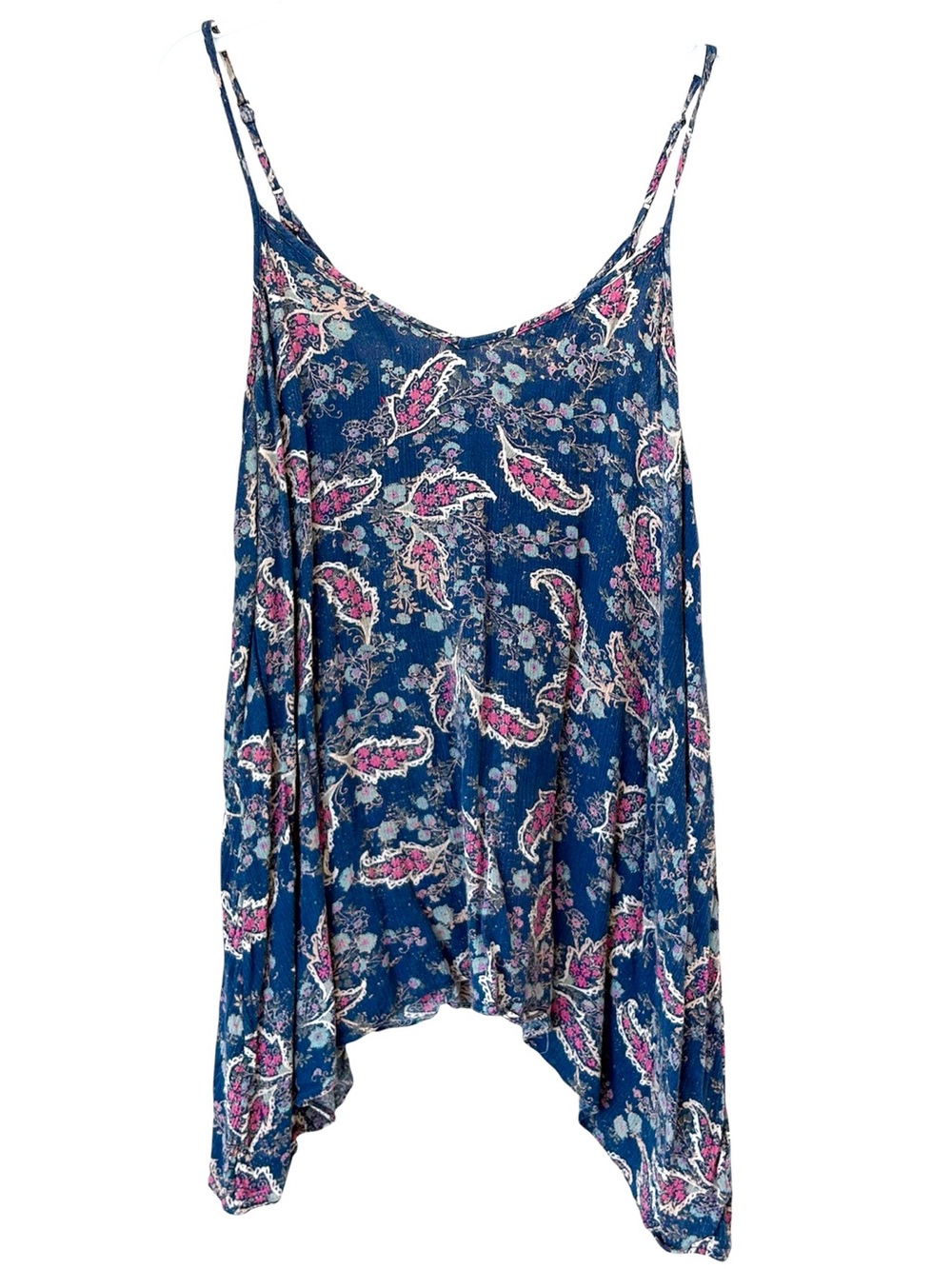 Pink & Blue Floral Paisley Camisole top